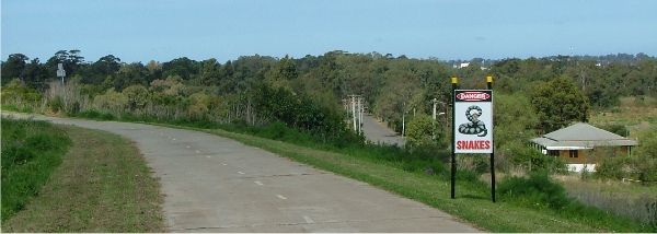 View east: Hyland Droad in the background